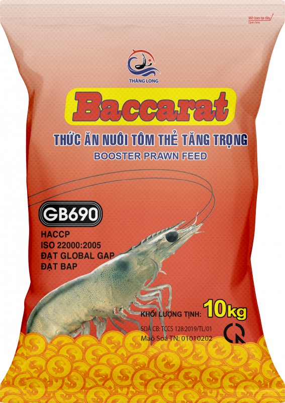 THỨC ĂN NUÔI TÔM THẺ GB690 10KG