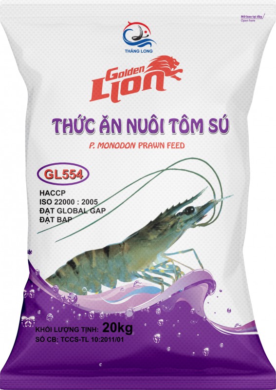 THỨC ĂN NUÔI TÔM SÚ GL554 20KG