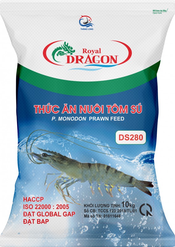 THỨC ĂN NUÔI TÔM SÚ DS280 10KG