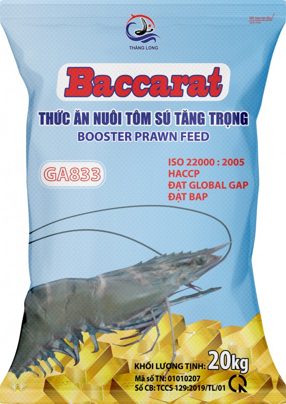 THỨC ĂN NUÔI TÔM SÚ GA833 20kg