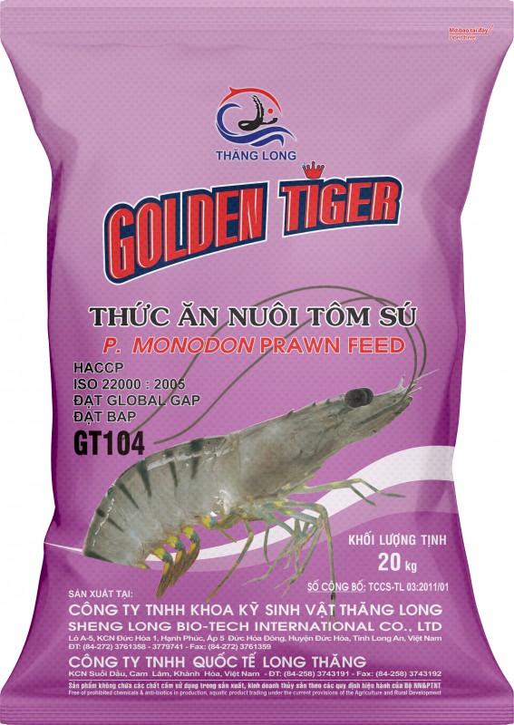 THỨC ĂN NUÔI TÔM SÚ GT104 20KG