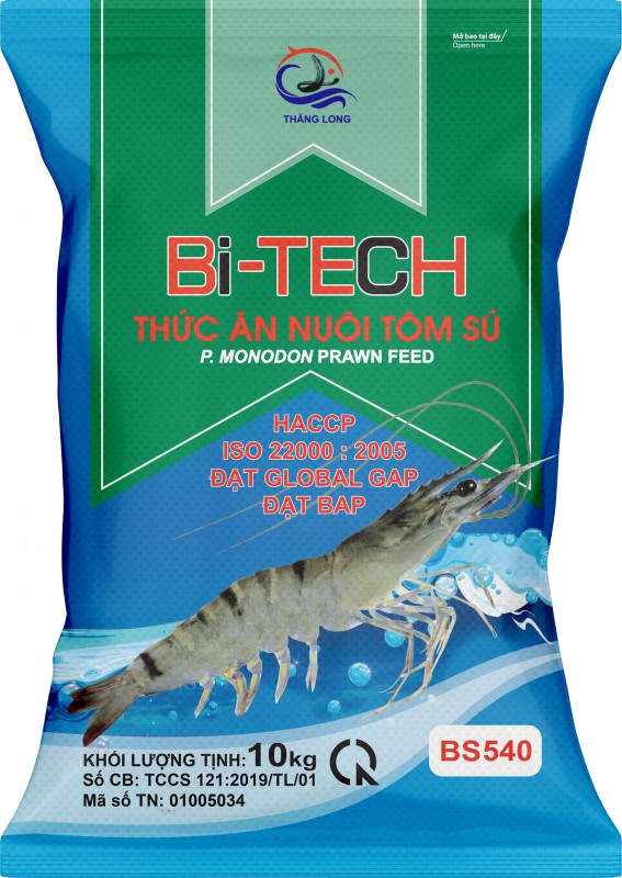 THỨC ĂN NUÔI TÔM SÚ BS540 10KG